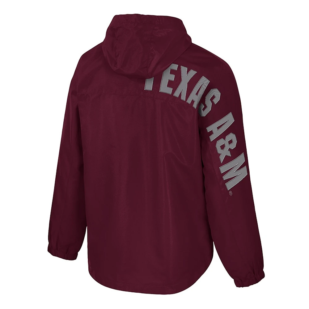 Veste anorak à demi-zip Colosseum Maroon Texas A&M Aggies Reloaded pour homme