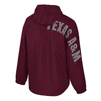 Veste anorak à demi-zip Colosseum Maroon Texas A&M Aggies Reloaded pour homme