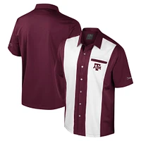 Chemise boutonnée de bowling Texas A&M Aggies Strike pour homme, couleur marron Colosseum
