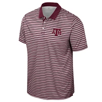 Men's Colosseum Maroon Texas A&M Aggies Striped Polo
