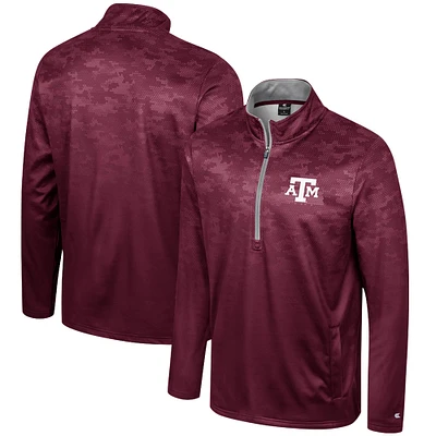 Veste à demi-zip Colosseum Maroon Texas A&M Aggies The Machine pour hommes