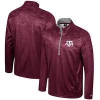 Veste à demi-zip Colosseum Maroon Texas A&M Aggies The Machine pour hommes