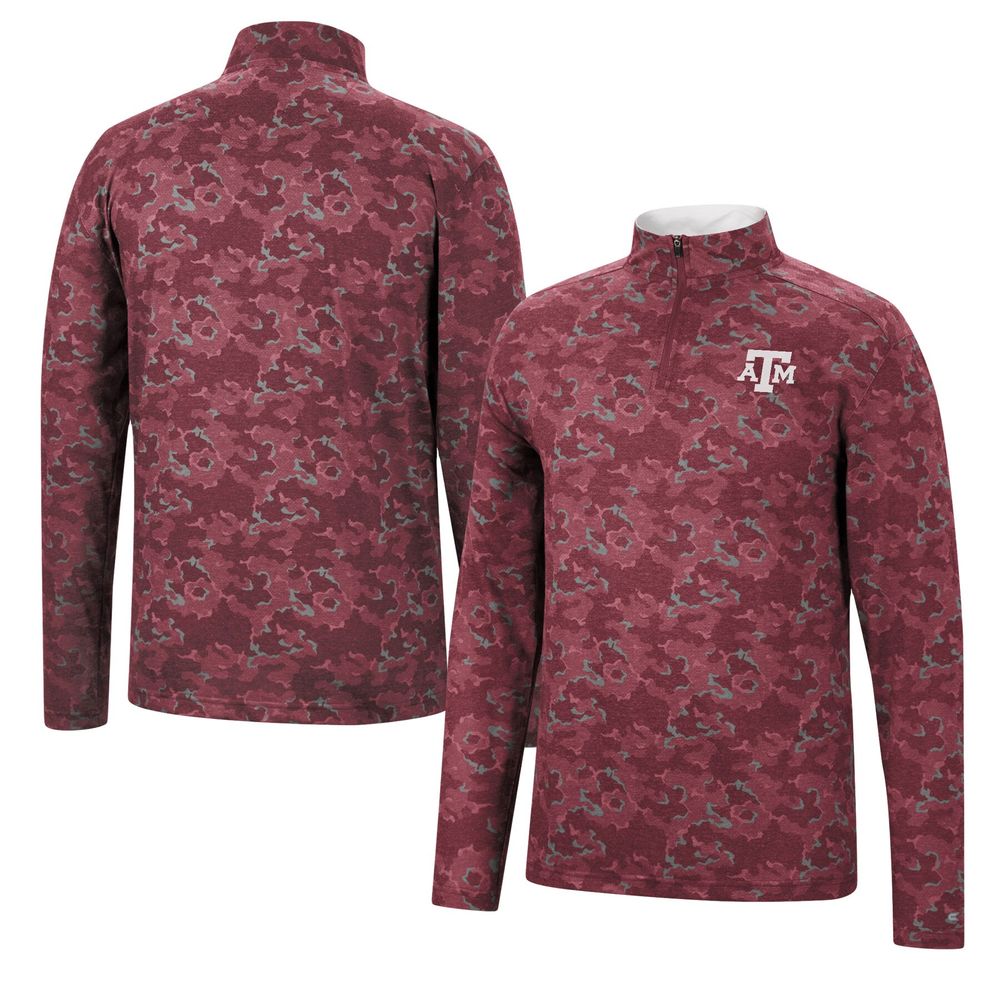 Men's Colosseum Maroon Texas A&M Aggies Tivo Quarter-Zip Jacket