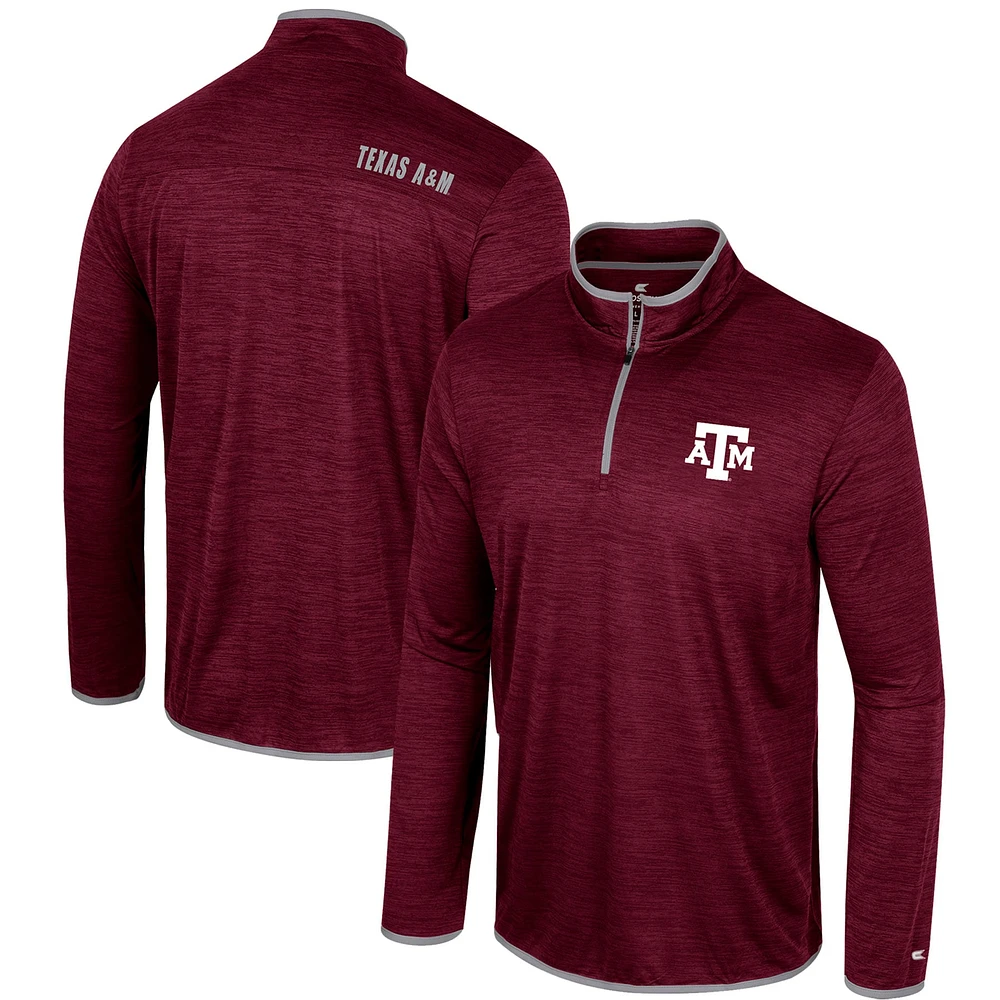 Coupe-vent à quart de zip Colosseum Texas A&M Aggies Wright pour homme