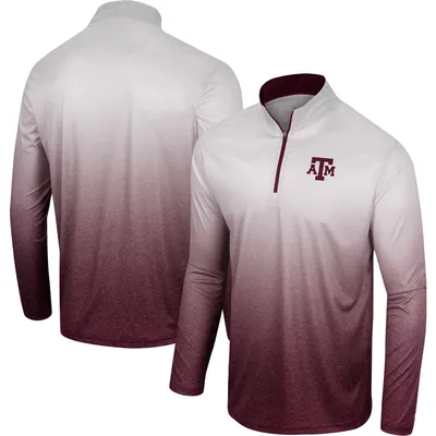 Men's Colosseum White/Maroon Texas A&M Aggies Laws of Physics Quarter-Zip Windshirt