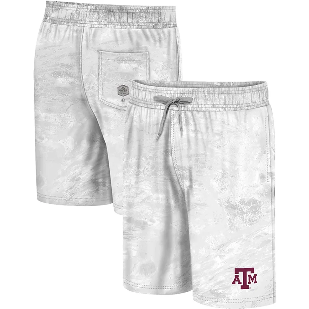 Men's Colosseum White Texas A&M Aggies Realtree Aspect Ohana Swim Shorts