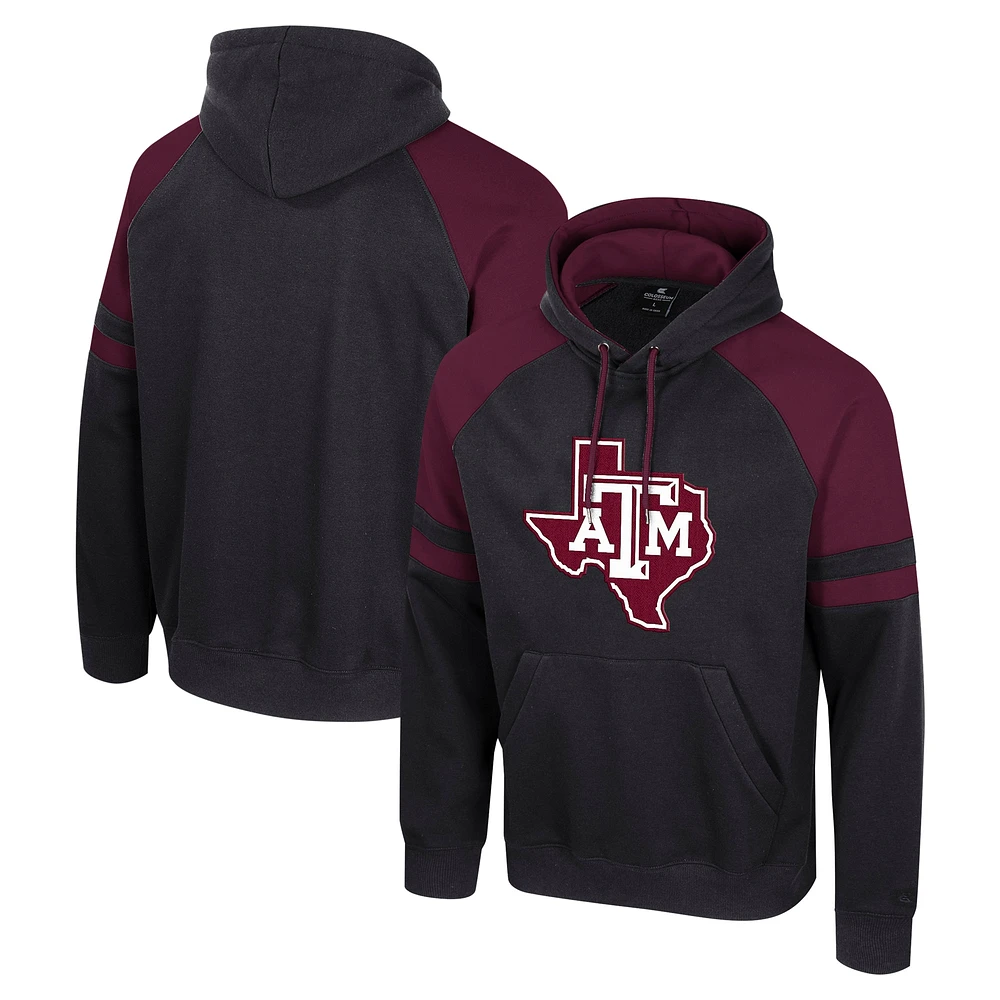 Sweat à capuche raglan Todd Texas A&M Aggies blanc Colosseum pour homme