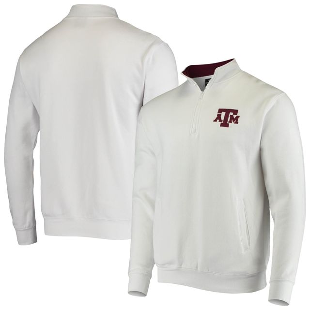 Colosseum White Texas A&M Aggies Tortugas Logo Quarter-Zip Jacket pour homme