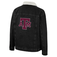 Men's Colosseum x Wrangler Charcoal Texas A&M Aggies Western Button-Up Denim Jacket