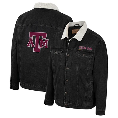 Veste en jean Colosseum x Wrangler Texas A&M Aggies Western boutonnée pour homme