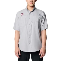 Chemise boutonnée Columbia grise Texas A&M Aggies PFG Tamiami Omni-Shade pour homme