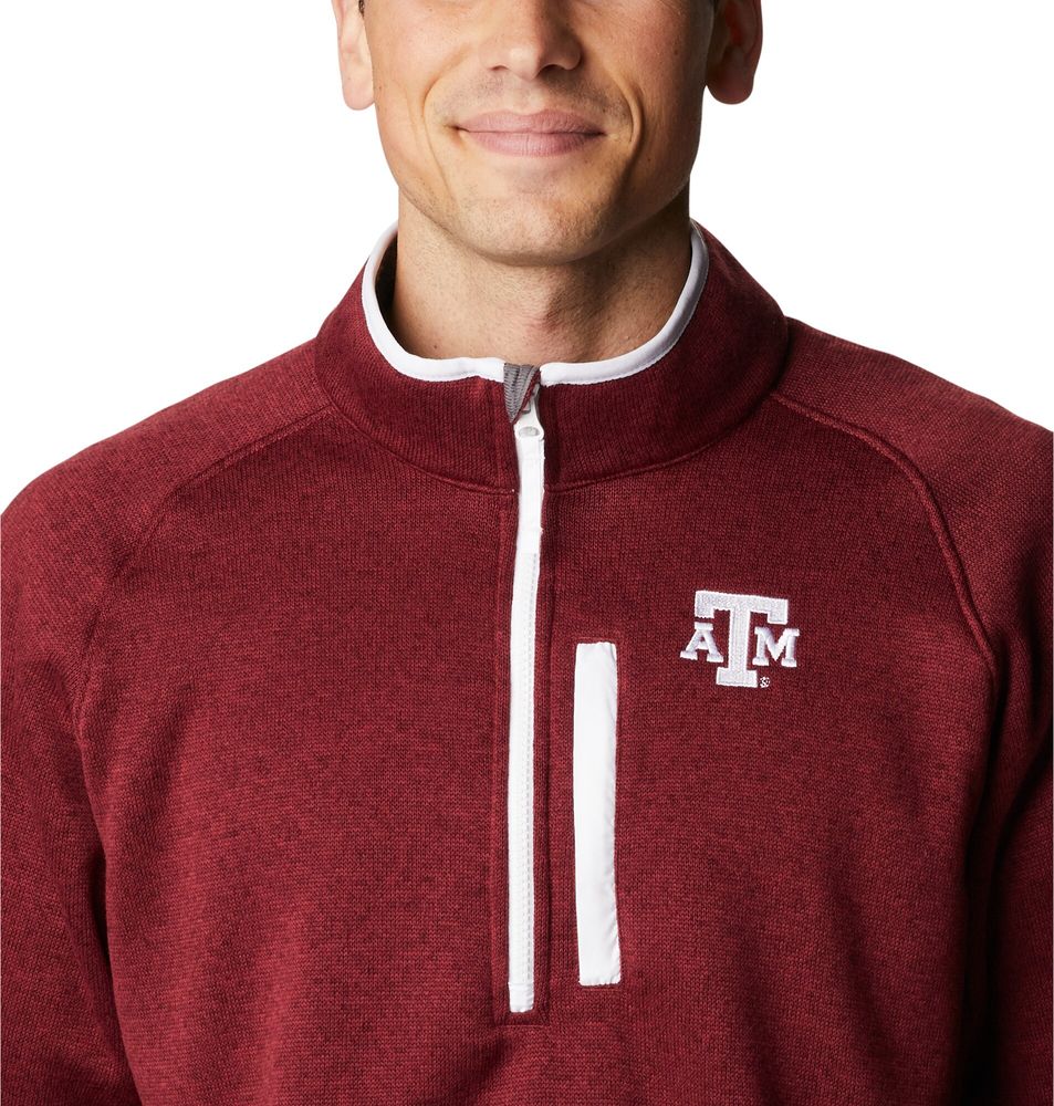 Men's Columbia Maroon Texas A&M Aggies Canyon Point Raglan Half-Zip Top