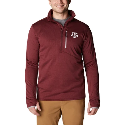 Haut à demi-zip Columbia Maroon Texas A&M Aggies Park View Omni-Wick pour hommes