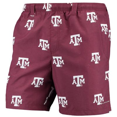 Men's Columbia Maroon Texas A&M Aggies PFG Backcast II Omni-Shade Hybrid Shorts