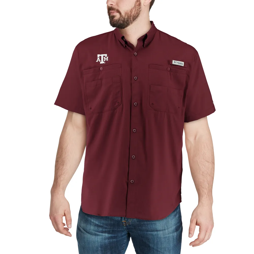 T-shirt Columbia Texas A&M Aggies PFG Tamiami marron pour homme