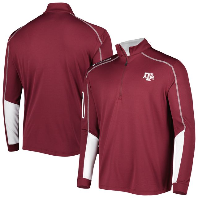 Columbia Maroon Texas A&M Aggies Shotgun 2.0 Omni-Wick Veste à quart de zip pour homme