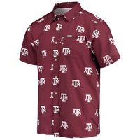 Men's Columbia Maroon Texas A&M Aggies Super Slack Tide Omni-Shade Button-Up Shirt