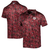 Men's Columbia Maroon Texas A&M Aggies Super Terminal Tackle Omni-Shade Polo