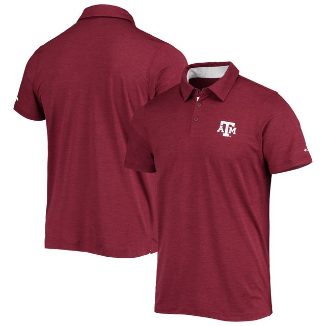 Polo Columbia Maroon Texas A&M Aggies Tech Trail Space-Dye Omni-Shade pour homme