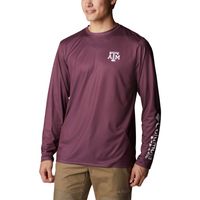 Men's Columbia Maroon Texas A&M Aggies Terminal Shot Omni-Shade Long Sleeve T-Shirt