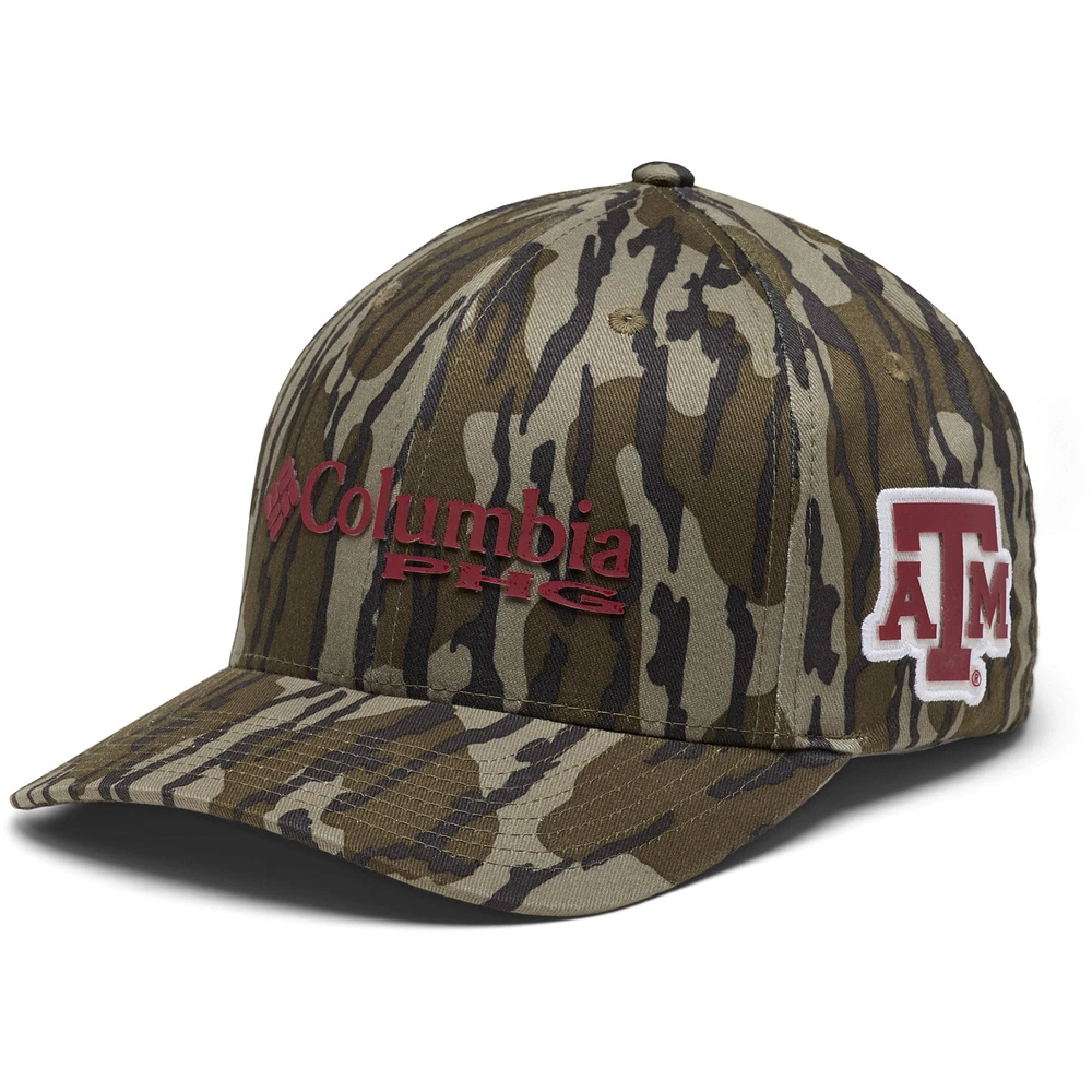 Casquette Columbia Mossy Oak Camo Texas A&M Aggies Bottomland Flex pour homme