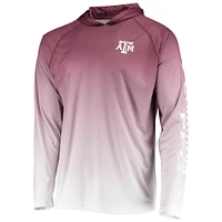 T-shirt Columbia Maroon Texas A&M Aggies Terminal Tackle Omni-Shade Raglan à manches longues pour homme