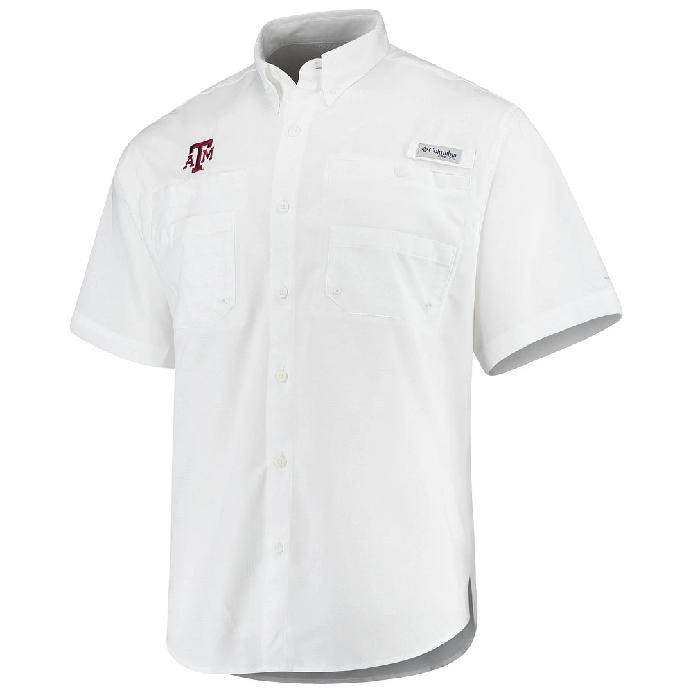 Chemise blanche Columbia Texas A&M Aggies PFG Tamiami pour homme