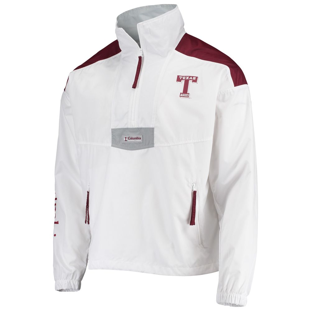 Men's Columbia White Texas A&M Aggies Santa Ana Anorak Quarter-Zip Jacket