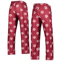 Men's Concepts Sport Maroon Texas A&M Aggies Logo Flagship Allover Print Pants