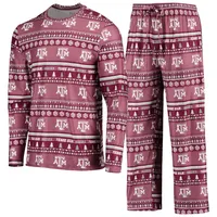Lids Louisville Cardinals Concepts Sport Ugly Sweater Long Sleeve T-Shirt  and Pants Sleep Set - Red