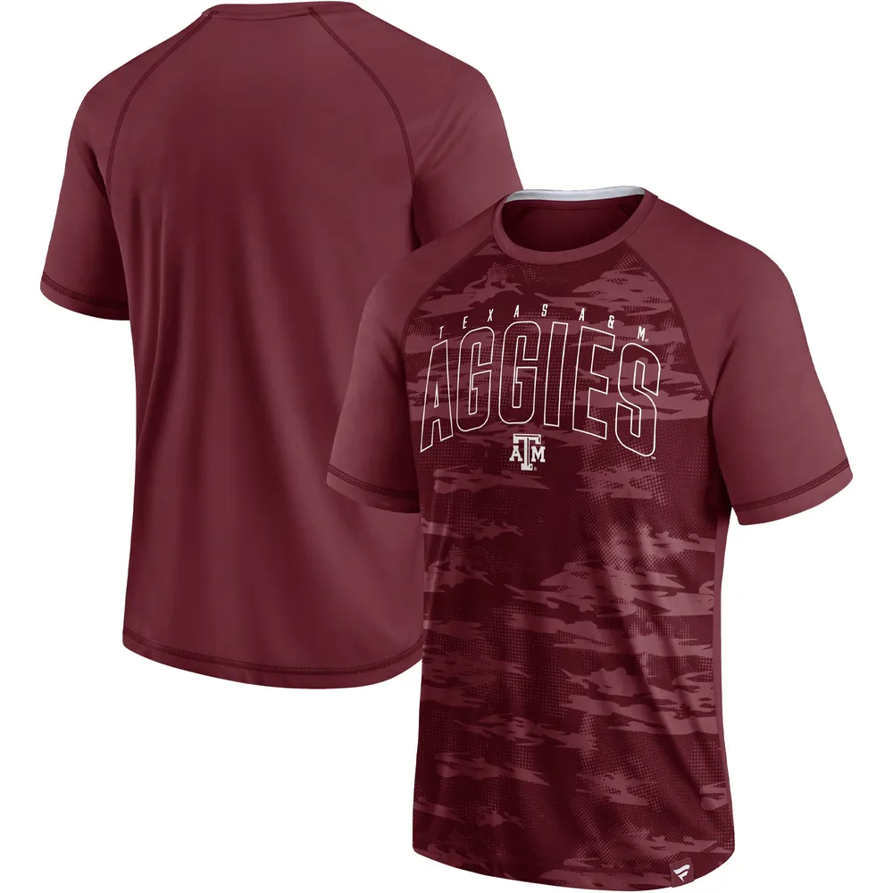 Lids Texas A&M Aggies Fanatics Branded Arch Outline Raglan T-Shirt - Maroon