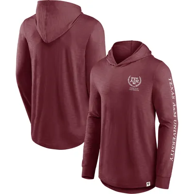 Texas A&M Aggies Fanatics Branded Photo Finish Hoodie Long Sleeve T-Shirt - Maroon