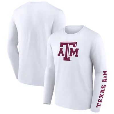 Texas A&M Aggies Fanatics Branded Double Time 2-Hit Long Sleeve T-Shirt