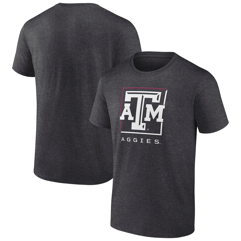 T-shirt Fanatics pour homme, anthracite, Texas A&M Aggies, équipe divisée par deux