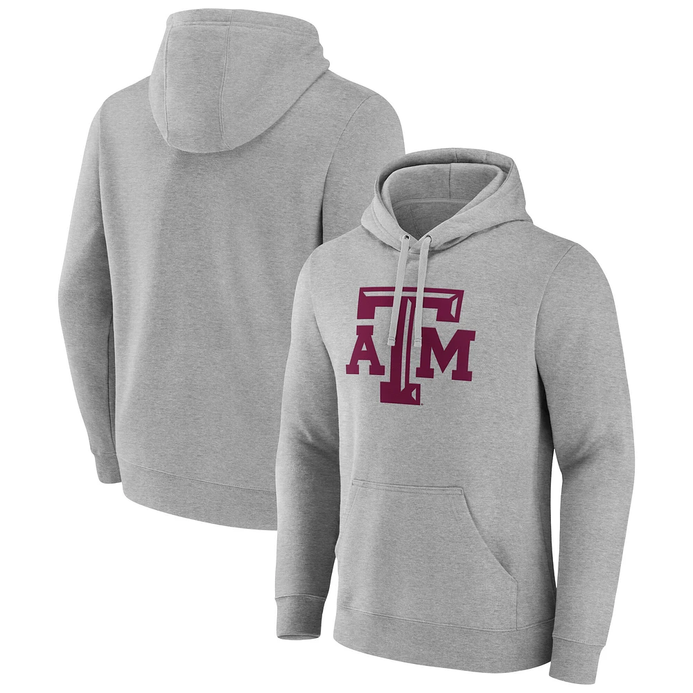 Men's Fanatics  Gray Texas A&M Aggies Primary Logo Fleece Pullover Hoodie