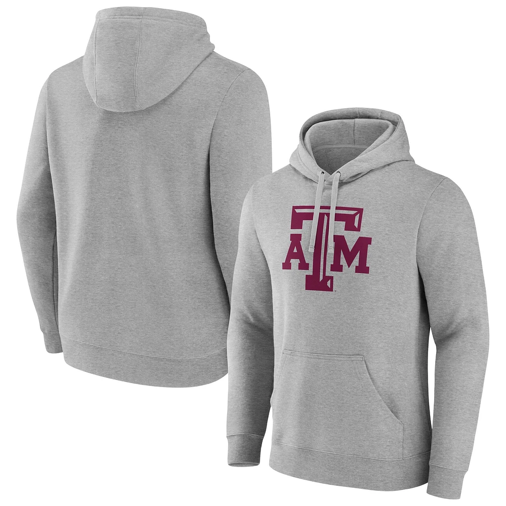 Sweat à capuche avec logo principal Texas A&M Aggies Fanatics pour homme, gris