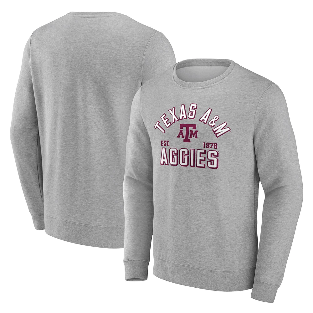 Men's Fanatics Gray Texas A&M Aggies Standard Division Fleece Pullover Sweatshirt