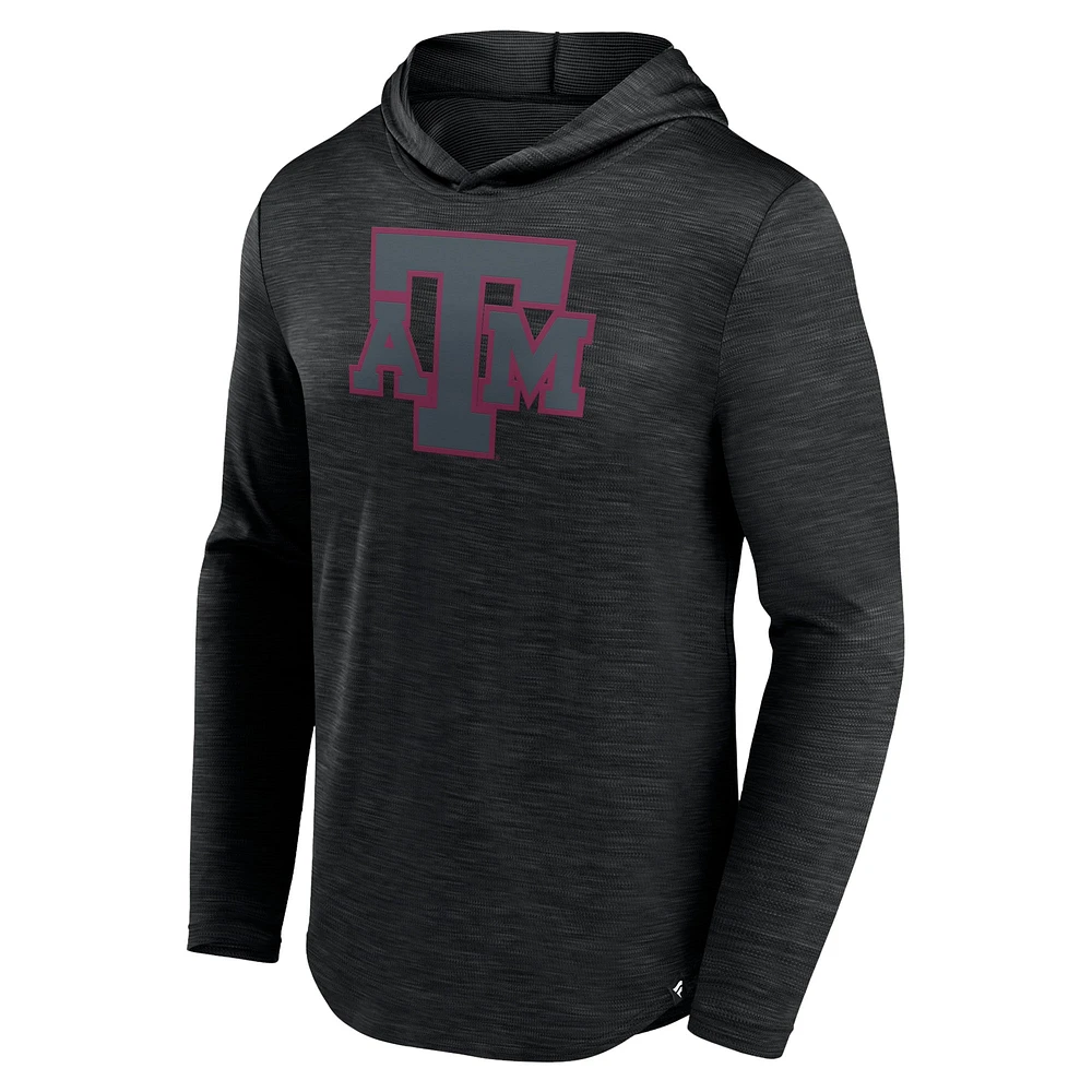 T-shirt à capuche transitionnel Fanatics Heather Black Texas A&M Aggies pour hommes