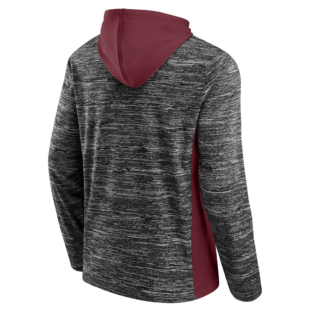 Men's Fanatics  Heather Charcoal Texas A&M Aggies Chiller Instant Replay Fleece Pullover Hoodie