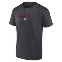Men's Fanatics Heather Charcoal Texas A&M Aggies Iconic Battle Scars T-Shirt