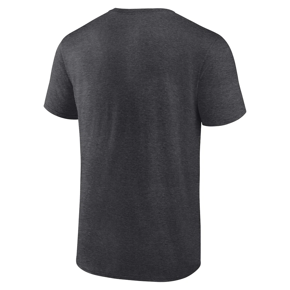 Men's Fanatics Heather Charcoal Texas A&M Aggies Iconic Battle Scars T-Shirt