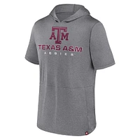 Men's Fanatics Heather Gray Texas A&M Aggies Modern Stack Hoodie T-Shirt