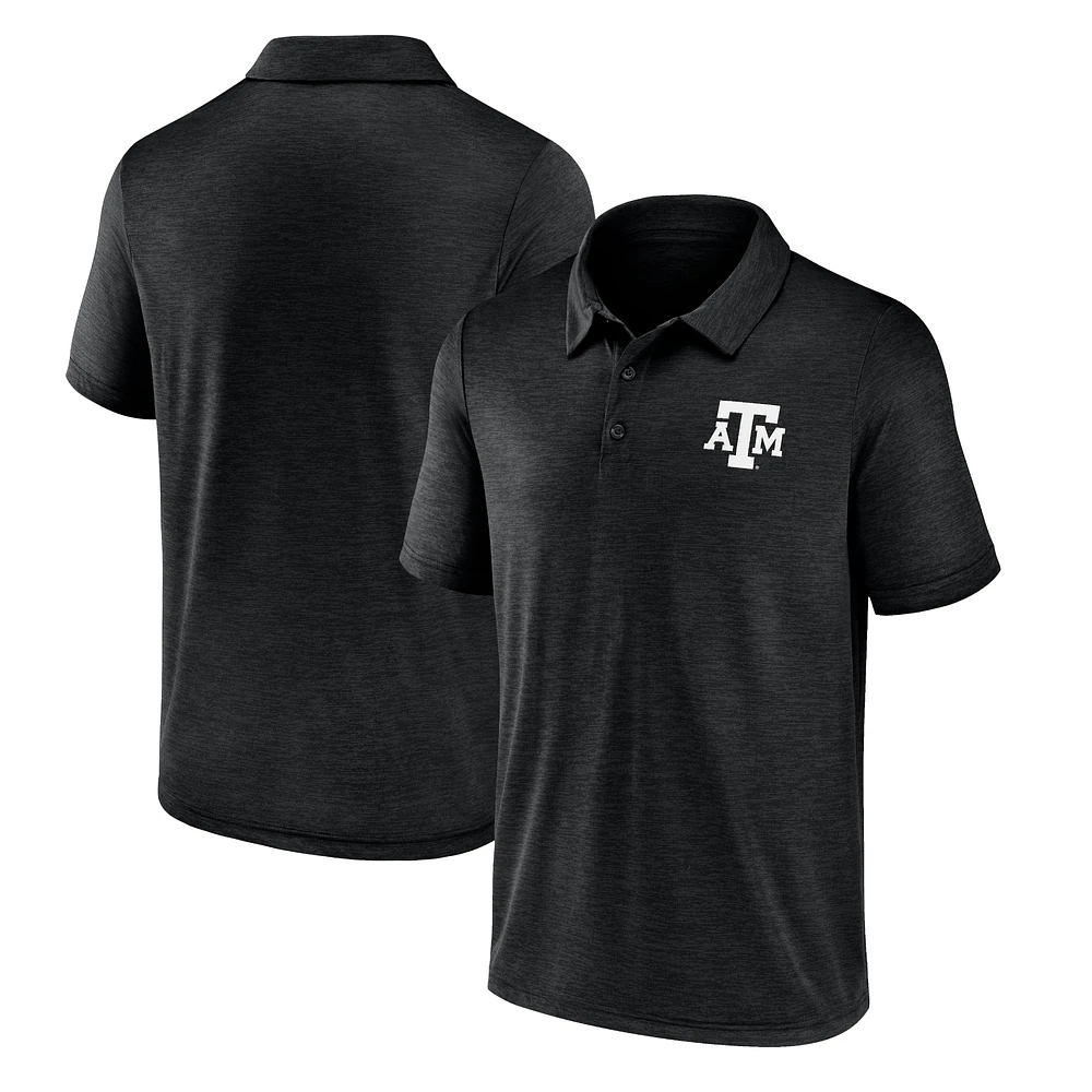 Men's Fanatics Heather Gray Texas A&M Aggies Primary Logo Polo