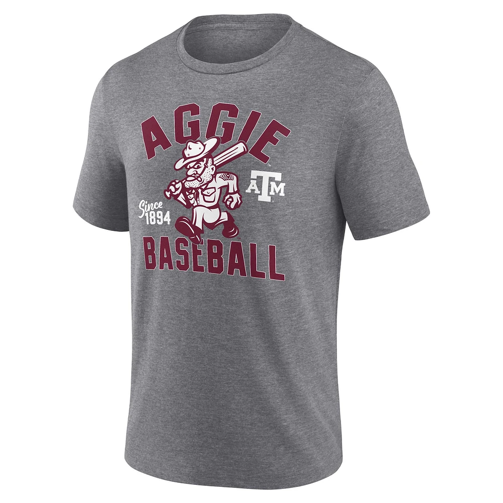 Men's Fanatics Heather Gray Texas A&M Aggies Tri-Blend T-Shirt