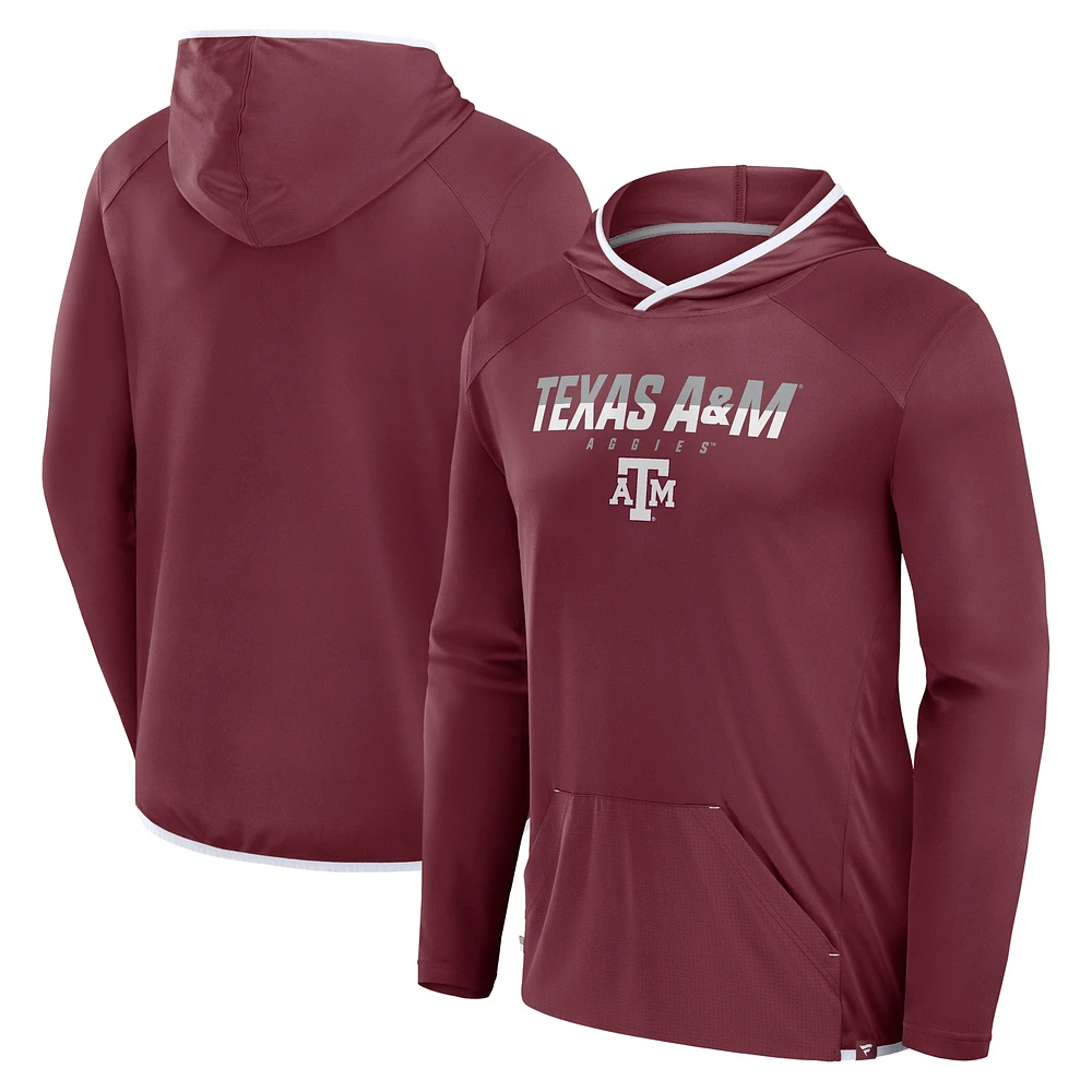 T-shirt à capuche de transition Fanatics pour hommes, bordeaux/blanc, Texas A&M Aggies