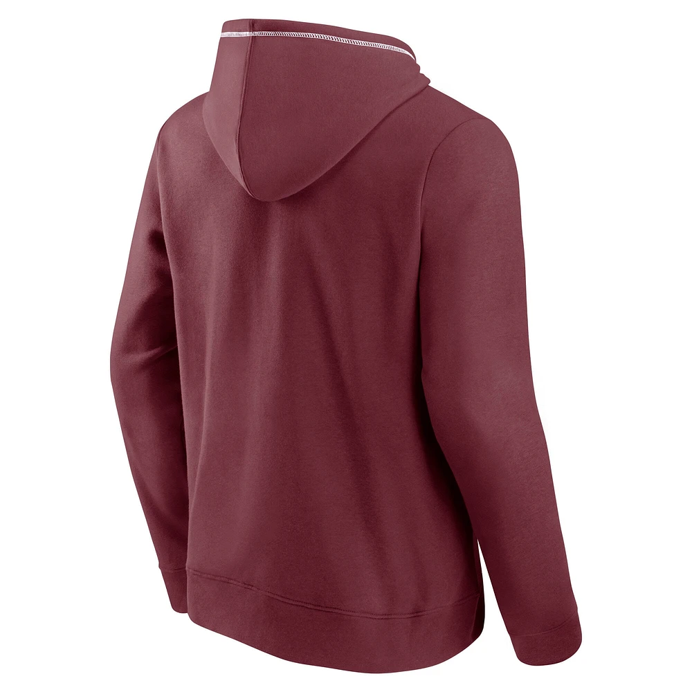 Men's Fanatics Maroon Texas A&M Aggies Blocked Fleece Full-Zip Hoodie