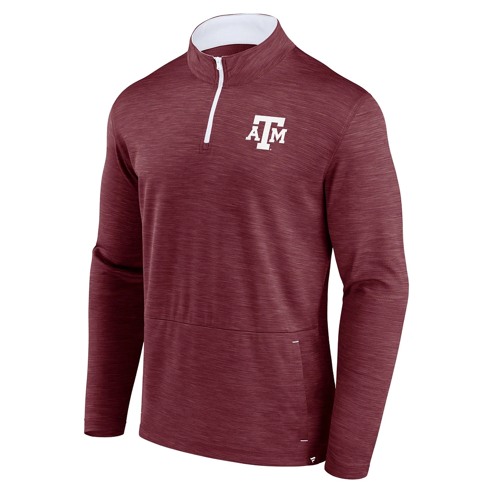 Men's Fanatics Maroon Texas A&M Aggies Classic Homefield Quarter-Zip Top