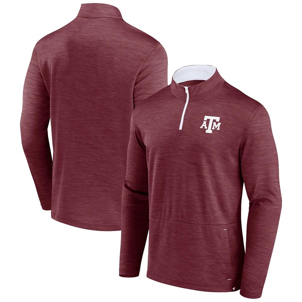 Men's Fanatics Maroon Texas A&M Aggies Classic Homefield Quarter-Zip Top