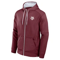 Men's Fanatics Maroon Texas A&M Aggies Defender Full-Zip Hoodie