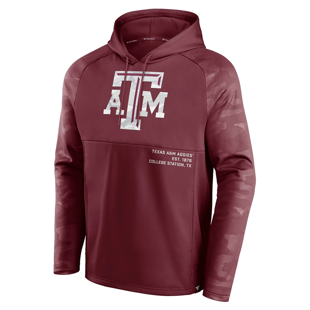 Men's Fanatics Maroon Texas A&M Aggies Defender Raglan Pullover Hoodie